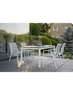 Structure De Table 160 X 90 Cm Aluminium Blanc - Stern -Garantia Soldes Magasin structure de table 160 x 90 cm aluminium blanc stern 1 1
