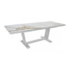 Table Amber Extensible 180/240x100 - Alu/Kedra - Blanc/Praline 1 Table Amber Extensible 180/240x100 - Alu/Kedra - Blanc/Praline -Garantia Soldes Magasin table amber extensible 180240x100 alukedra blancpraline