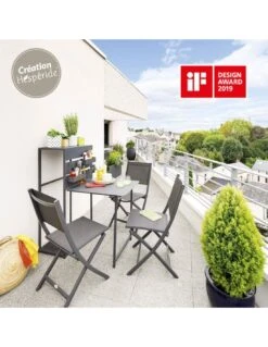 Table Balcon Fira - Plateau Rabattable - L.60 X P.36/106 X H.120 Cm 8 Table Balcon Fira - Plateau Rabattable - L.60 X P.36/106 X H.120 Cm -Garantia Soldes Magasin table balcon fira plateau rabattable l60 x p36106 x h120 cm 1