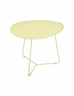 Table Basse Cocotte Ø44.5 Cm - Métal Plateau Amovible - Citron Givré