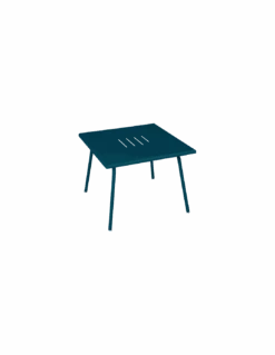 Table Basse De Jardin Monceau Métal Carrée 57 X 57 Cm - Bleu Acapulco