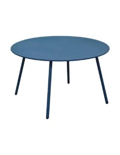 Table Basse Rio Ø70cm En Acier - Bleu