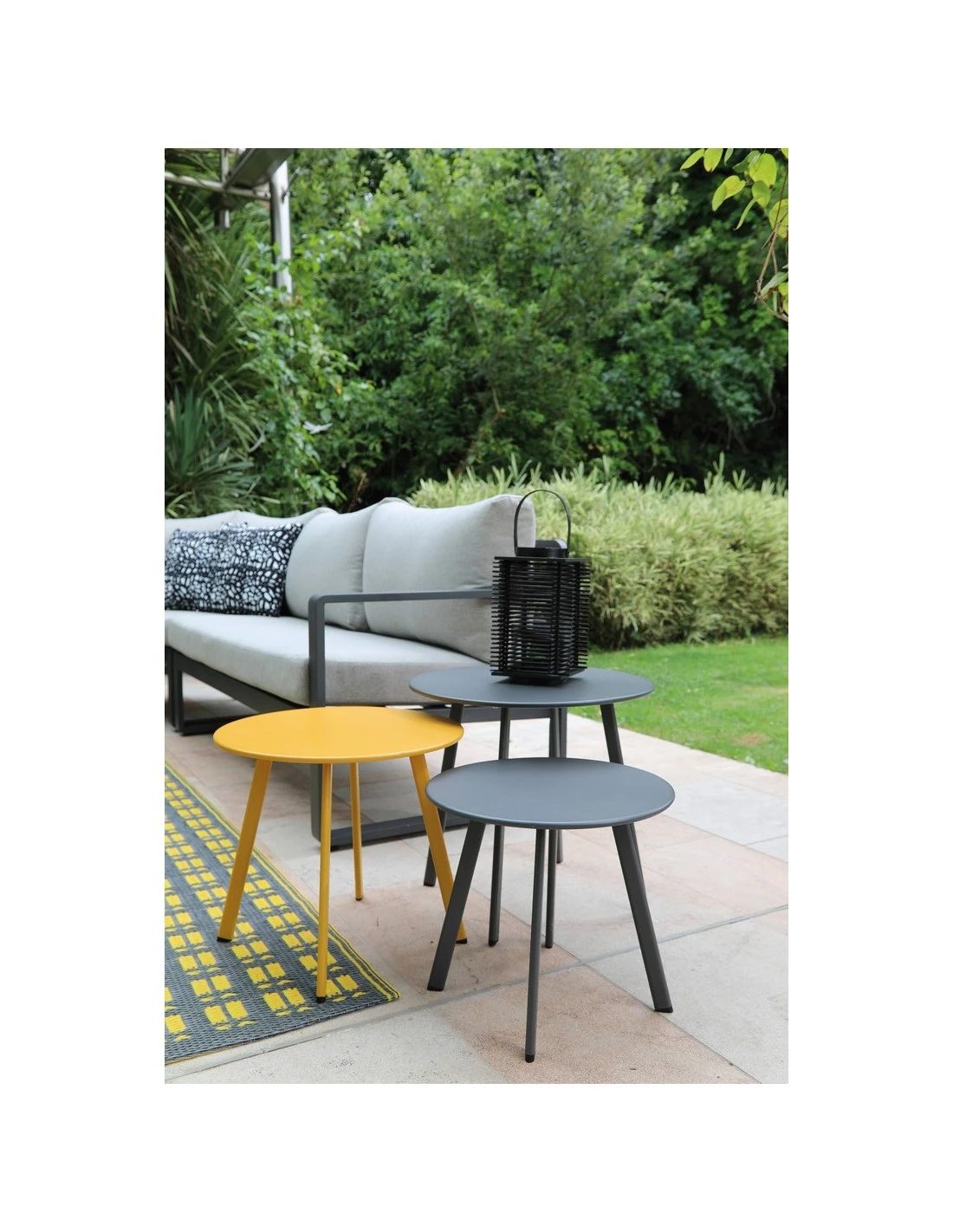 Table D'appoint MASSAI Ø50 Cm - Acier époxy - Hermès 6 Table D'appoint MASSAI Ø50 Cm - Acier époxy - Hermès – Image 4