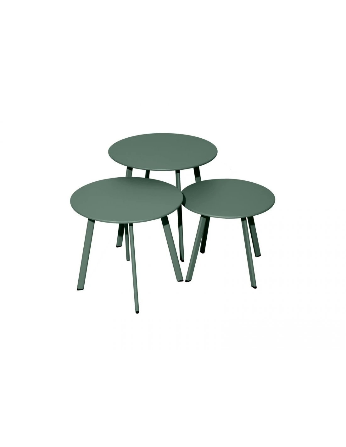 Table D'appoint MASSAI Ø50 Cm - Acier époxy - Vert 3 Table D'appoint MASSAI Ø50 Cm - Acier époxy - Vert