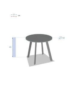 Table D'appoint Saona D.50 X H.45 Cm Bleu Canard - Acier époxy -Garantia Soldes Magasin table d appoint saona d50 x h45 cm acier epoxy bleu canard 2