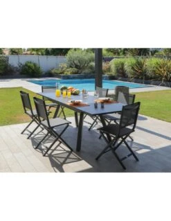 Table De Jardin AGRA Extensible 150/200/250 Cm - Aluminium Et Verre - Graphite / Perle 10 Table De Jardin AGRA Extensible 150/200/250 Cm - Aluminium Et Verre - Graphite / Perle -Garantia Soldes Magasin table de jardin agra extensible 150200250 cm aluminium et verre graphite perle 2
