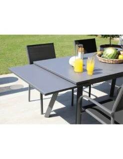 Table De Jardin AGRA Extensible 150/200/250 Cm - Aluminium Et Verre - Graphite / Perle 11 Table De Jardin AGRA Extensible 150/200/250 Cm - Aluminium Et Verre - Graphite / Perle -Garantia Soldes Magasin table de jardin agra extensible 150200250 cm aluminium et verre graphite perle 3