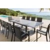 Table De Jardin Allure Extensible 10 Places - Aluminium Et HPL Effet Bois -Garantia Soldes Magasin table de jardin allure extensible 10 places aluminium et hpl effet bois