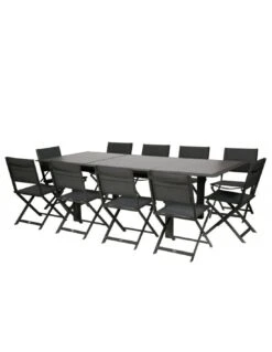 Table De Jardin Allure Extensible 10 Places - Aluminium Et HPL Effet Bois -Garantia Soldes Magasin table de jardin allure extensible 10 places aluminium et hpl effet bois 4