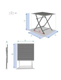 Table De Jardin Azua Pliante Carrée 2 Places - Aluminium - Tonka -Garantia Soldes Magasin table de jardin azua pliante carree 2 places aluminium tonka 6