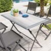 Table De Jardin Azua Pliante Rectangle 4 Places - Aluminium - Gris Smoke Plateau Ect Effet Bois -Garantia Soldes Magasin table de jardin azua pliante rectangle 4 places aluminium gris smoke plateau ect effet bois