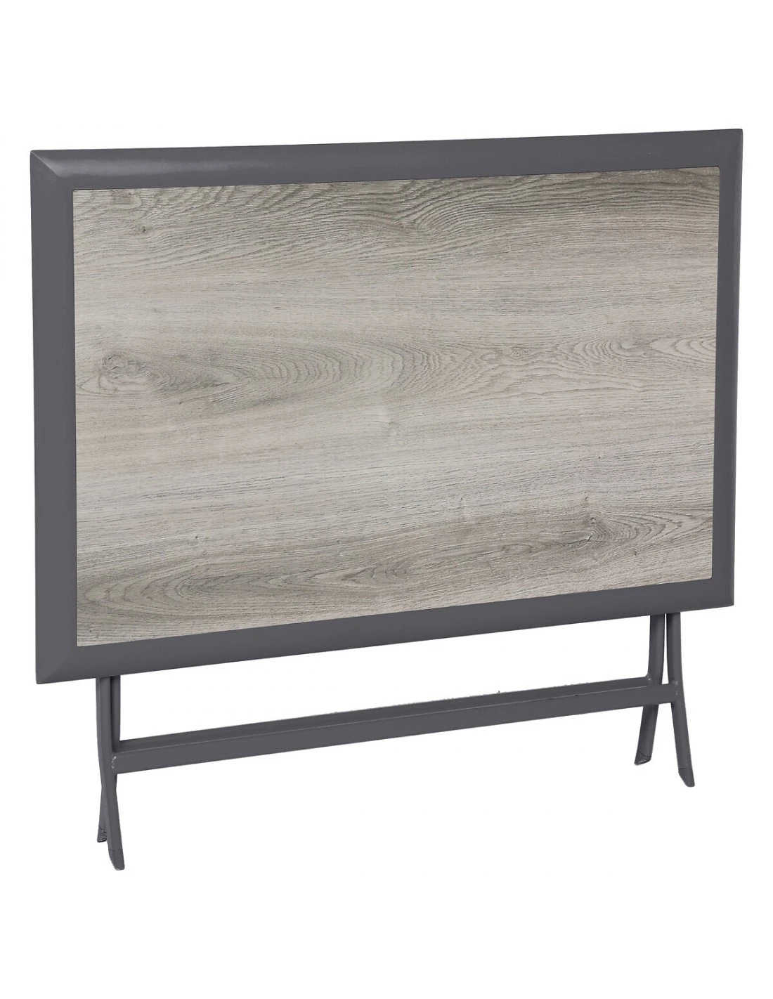 Table De Jardin Azua Pliante Rectangle 4 Places - Aluminium - Gris Smoke Plateau Ect Effet Bois 6 Table De Jardin Azua Pliante Rectangle 4 Places - Aluminium - Gris Smoke Plateau Ect Effet Bois – Image 4