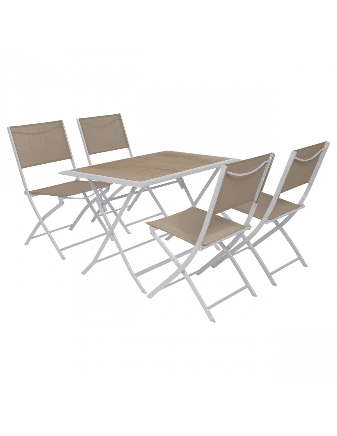 Table De Jardin Azua Pliante Rectangle 4 Places - Aluminium - Gris Smoke Plateau Ect Effet Bois 7 Table De Jardin Azua Pliante Rectangle 4 Places - Aluminium - Gris Smoke Plateau Ect Effet Bois – Image 5