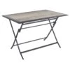 Table De Jardin Azua Pliante Rectangle 6 Places - Aluminium - Gris Smoke Plateau Effet Bois -Garantia Soldes Magasin table de jardin azua pliante rectangle 6 places aluminium gris smoke plateau effet bois