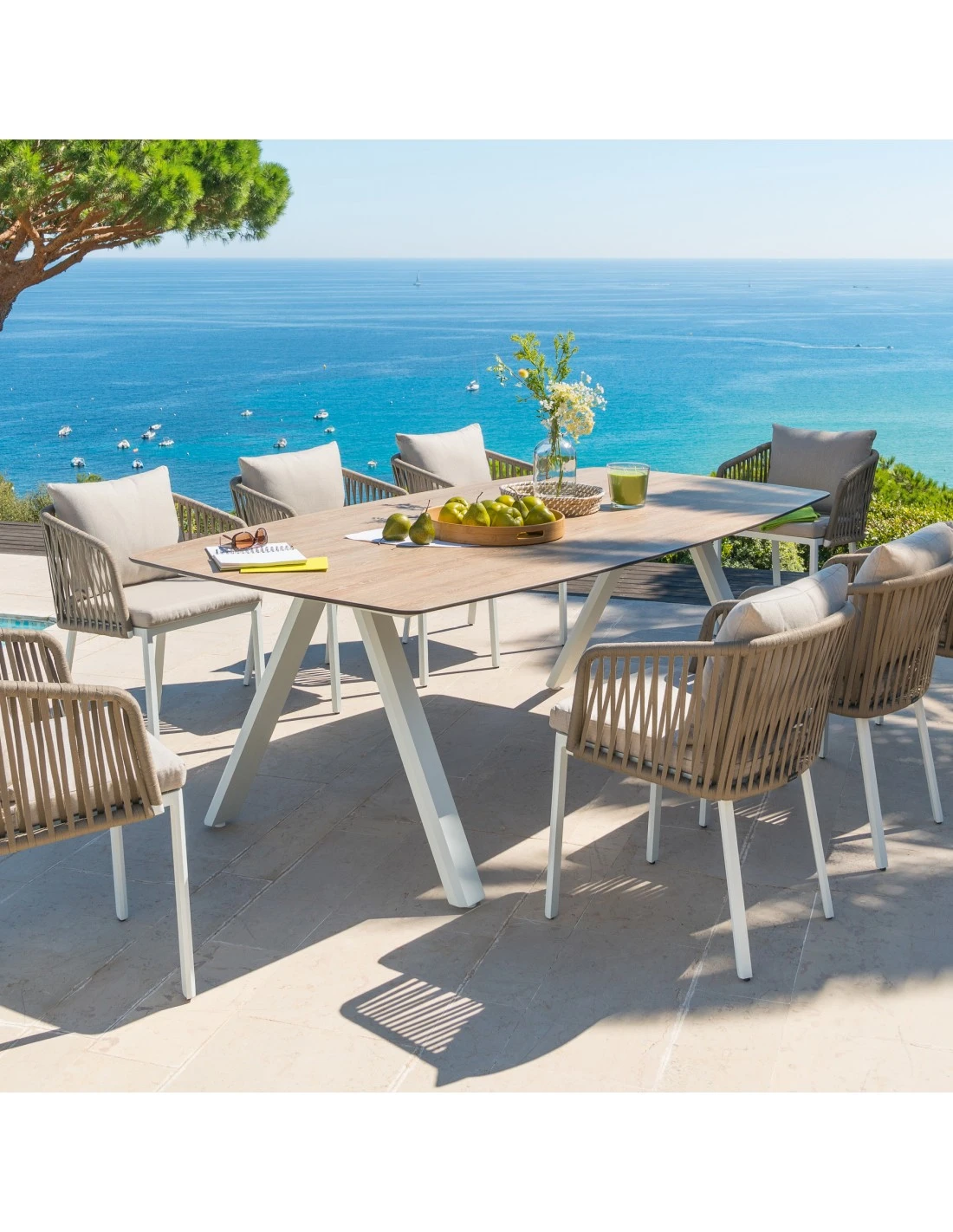 Table De Jardin Barcelone Rectangulaire - Aluminium Et ECP 6 Table De Jardin Barcelone Rectangulaire - Aluminium Et ECP – Image 4