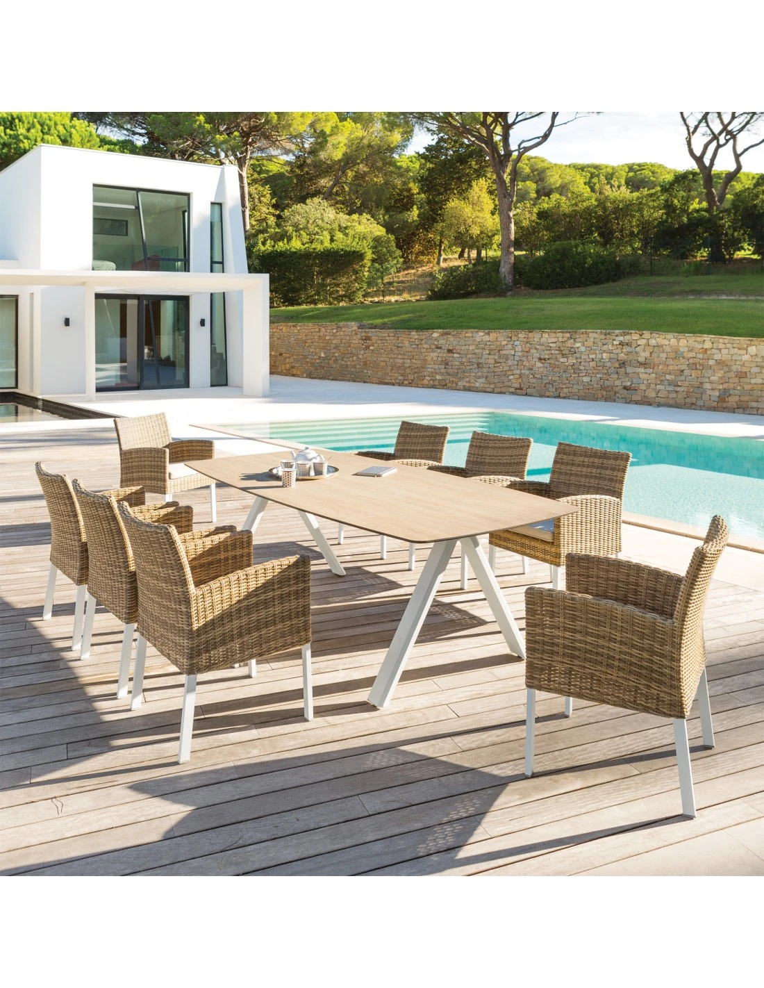 Table De Jardin Barcelone Rectangulaire - Aluminium Et ECP 7 Table De Jardin Barcelone Rectangulaire - Aluminium Et ECP – Image 5