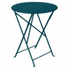 Table De Jardin Bistro D.60 Cm - Métal Ronde Pliante - Bleu Acapulco 1 Table De Jardin Bistro D.60 Cm - Métal Ronde Pliante - Bleu Acapulco -Garantia Soldes Magasin table de jardin bistro d60 cm metal ronde pliante