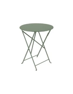 Table De Jardin Bistro D.60 Cm - Métal Ronde Pliante - Cactus