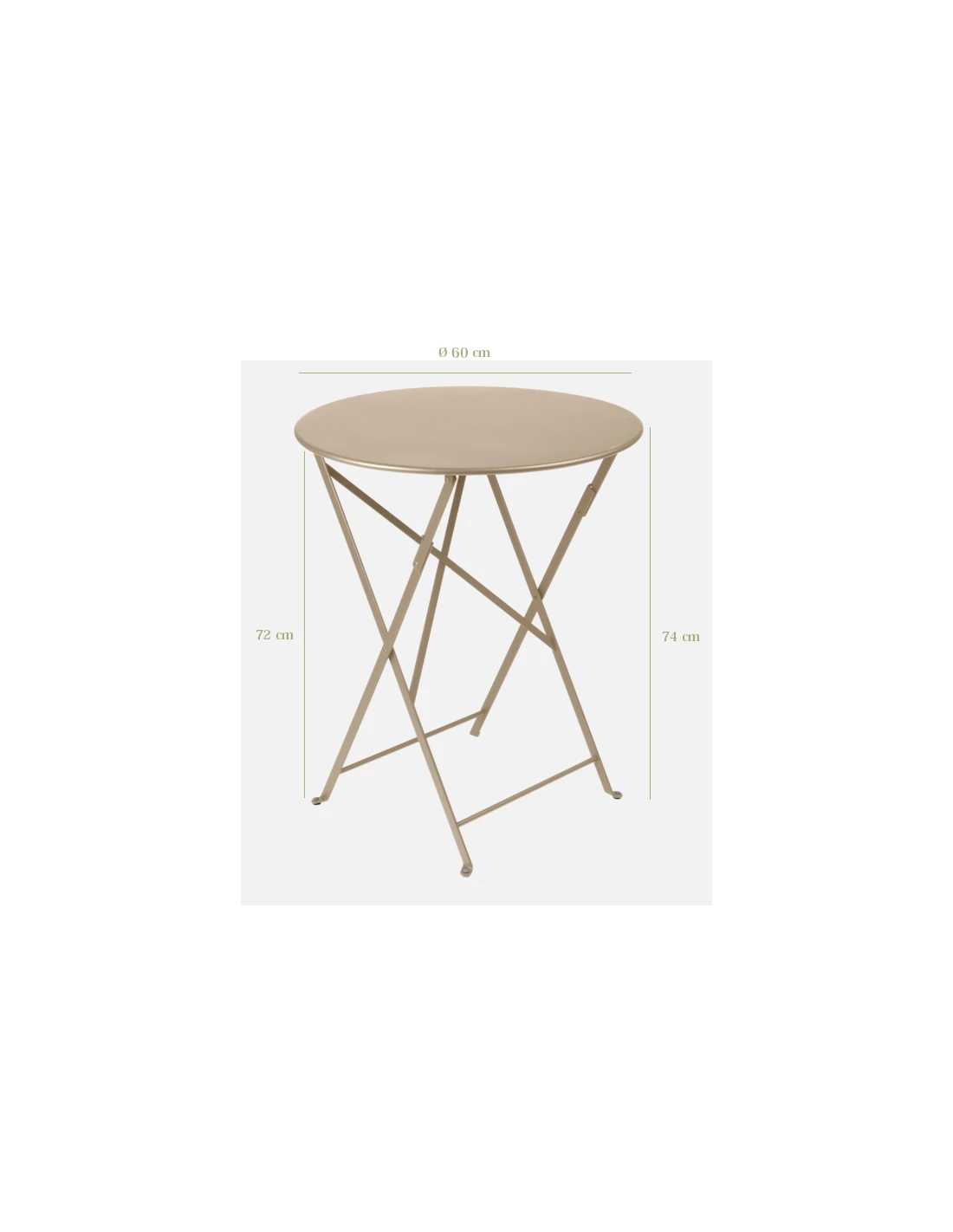 Table De Jardin Bistro D.60 Cm - Métal Ronde Pliante - Bleu Acapulco 5 Table De Jardin Bistro D.60 Cm - Métal Ronde Pliante - Bleu Acapulco – Image 3