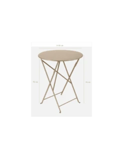 Table De Jardin Bistro D.60 Cm - Métal Ronde Pliante - Blanc Coton -Garantia Soldes Magasin table de jardin bistro d60 cm metal ronde pliante 5