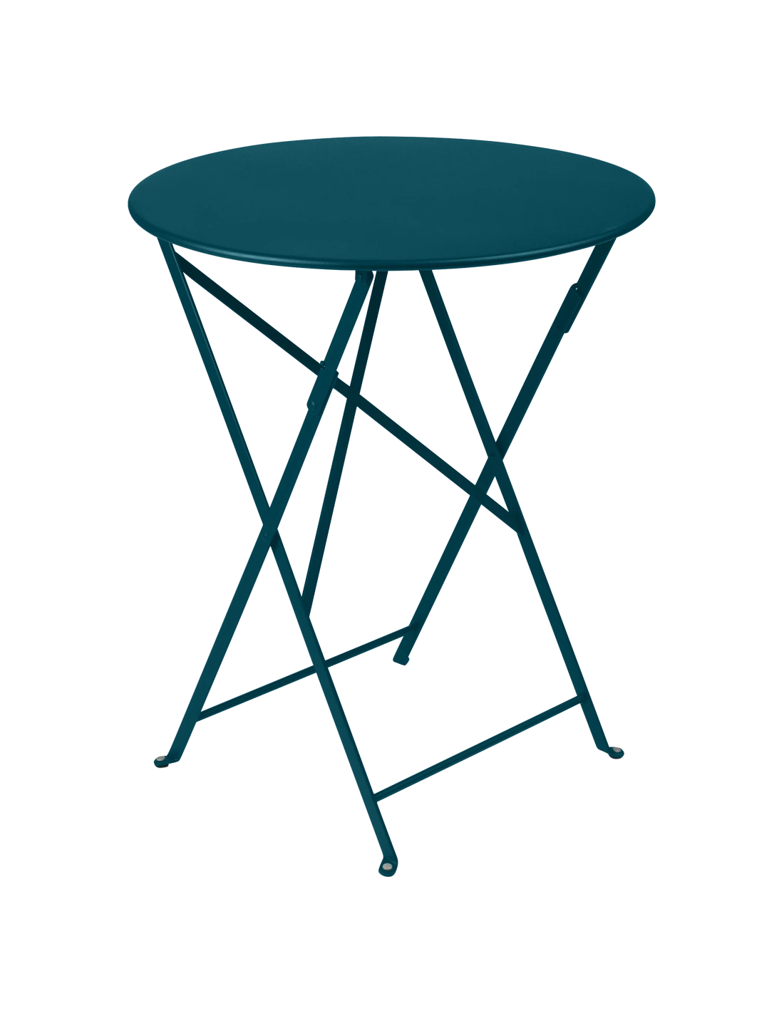 Table De Jardin Bistro D.60 Cm - Métal Ronde Pliante - Bleu Acapulco 3 Table De Jardin Bistro D.60 Cm - Métal Ronde Pliante - Bleu Acapulco