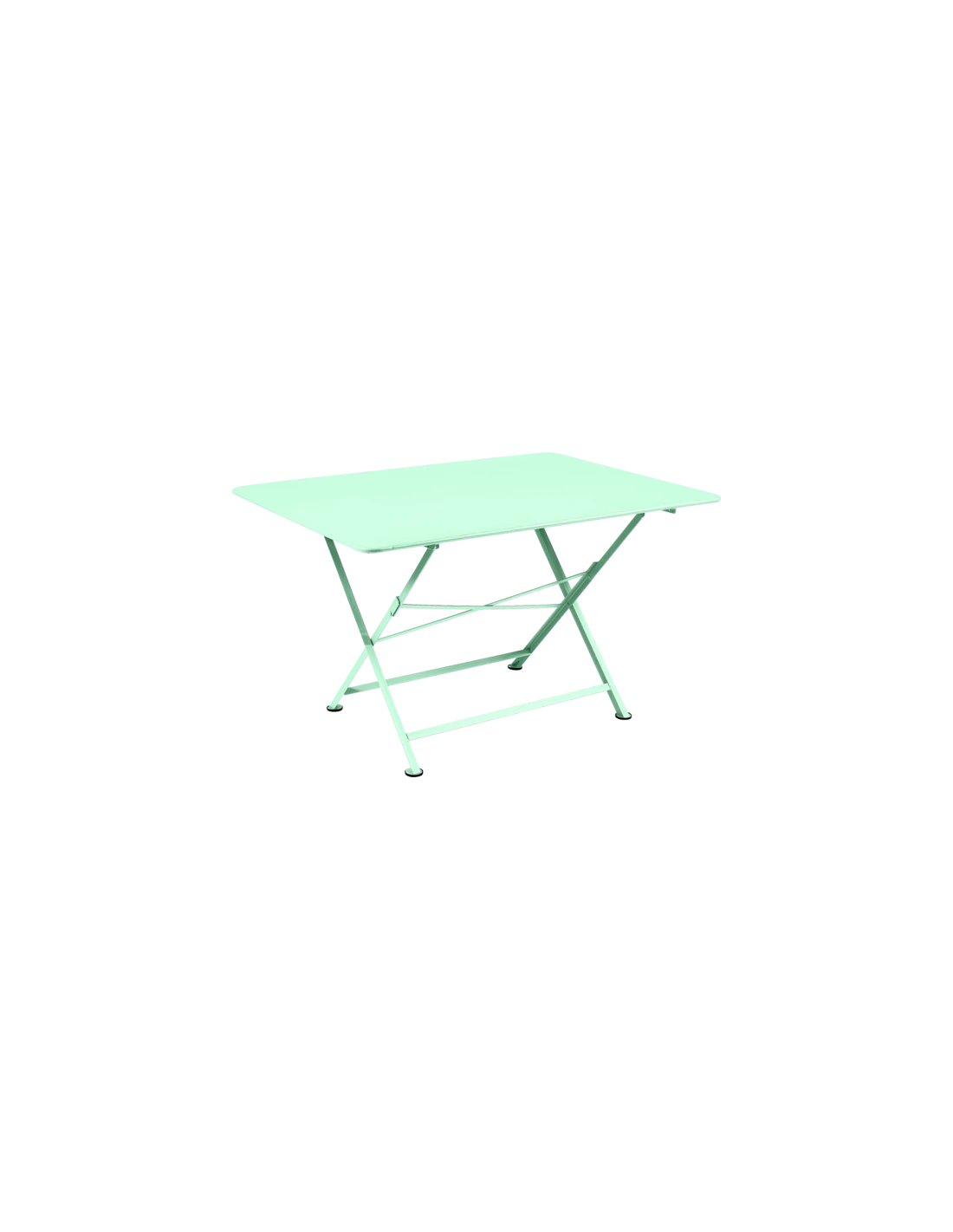 Table De Jardin Cargo 128x90 Cm En Métal Rectangle Pliante - Vert Opaline 3 Table De Jardin Cargo 128x90 Cm En Métal Rectangle Pliante - Vert Opaline