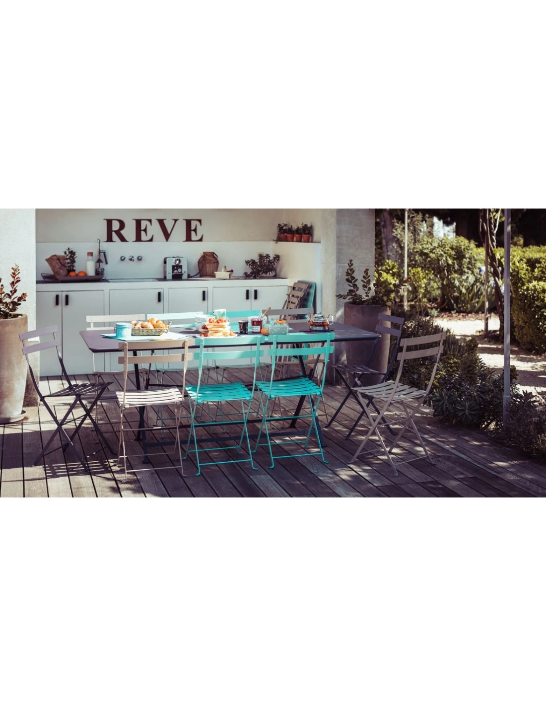 Table De Jardin Cargo 190x90 Cm - Métal Rectangle Pliante - Gris Argile 4 Table De Jardin Cargo 190x90 Cm - Métal Rectangle Pliante - Gris Argile – Image 2