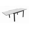 Table De Jardin Elise Extensible - 8 à 12 Places - Aluminium Et Verre - Graphite / Perle -Garantia Soldes Magasin table de jardin elise extensible 8 a 12 places aluminium et verre