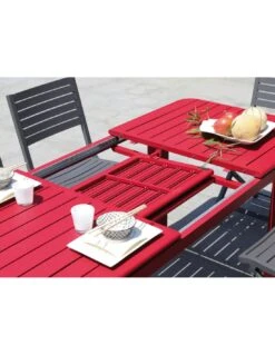 Table De Jardin Eos Extensible 130/180 Cm En Aluminium - Rouge 11 Table De Jardin Eos Extensible 130/180 Cm En Aluminium - Rouge -Garantia Soldes Magasin table de jardin eos extensible 130180 cm aluminium 4