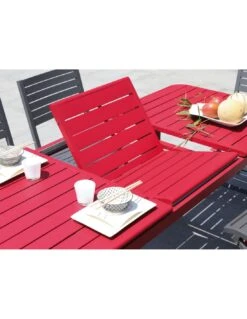 Table De Jardin Eos Extensible 130/180 Cm En Aluminium - Rouge 12 Table De Jardin Eos Extensible 130/180 Cm En Aluminium - Rouge -Garantia Soldes Magasin table de jardin eos extensible 130180 cm aluminium 5