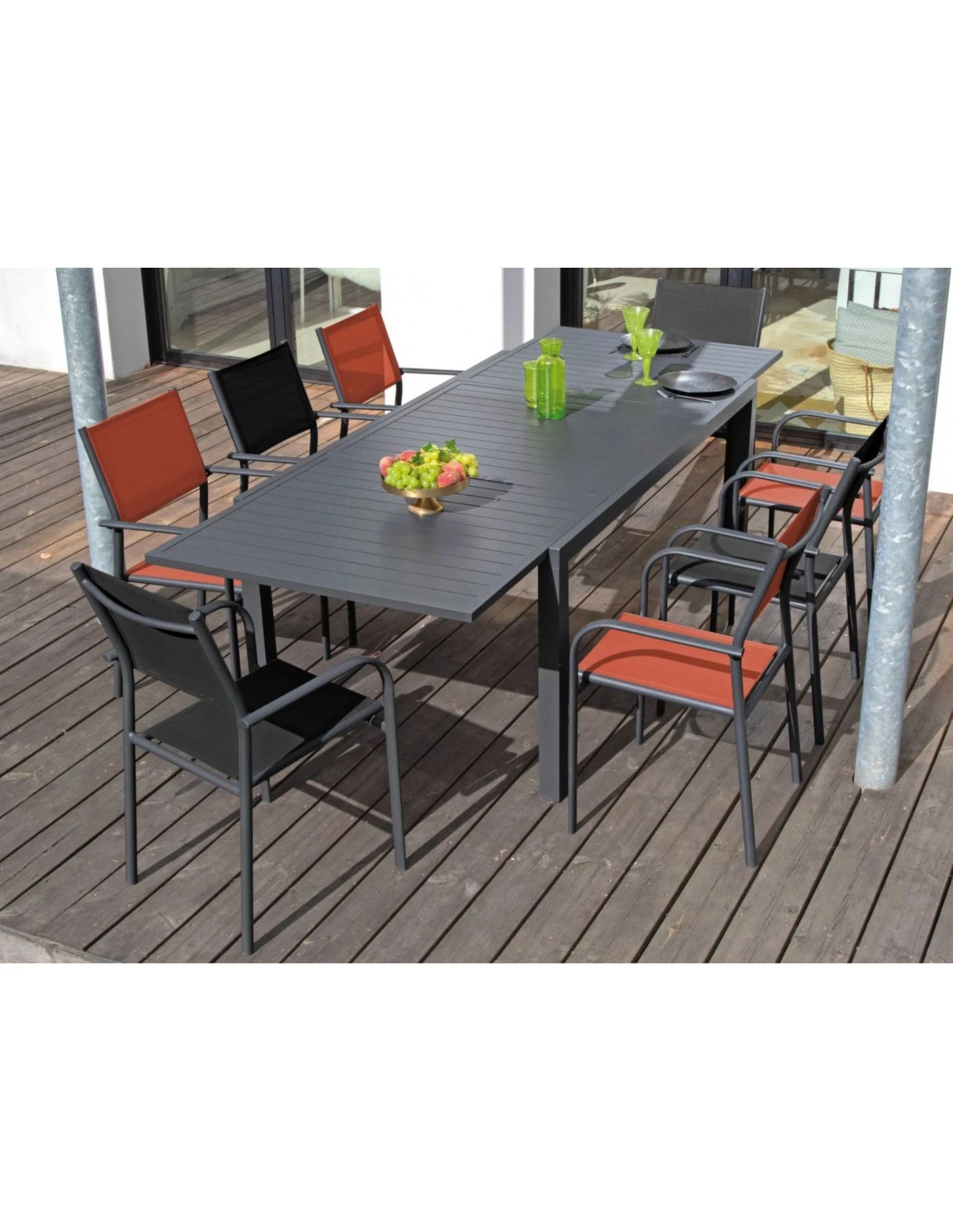 Table De Jardin Extensible Alice - Aluminium Graphite - 140 / 240 8 Table De Jardin Extensible Alice - Aluminium Graphite - 140 / 240 – Image 6