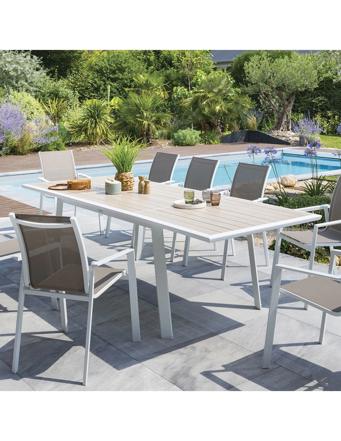 Table De Jardin Extensible Pavane 10 Personnes - Lin 4 Table De Jardin Extensible Pavane 10 Personnes - Lin – Image 2