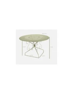 Table De Jardin Montmartre D.117 Cm - Métal Ronde - Vert Opaline 8 Table De Jardin Montmartre D.117 Cm - Métal Ronde - Vert Opaline -Garantia Soldes Magasin table de jardin montmartre d117 cm metal ronde 5
