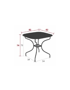 Table De Jardin Opéra Carronde Carrée 82 X 82 Cm - Acier - Gris Orage -Garantia Soldes Magasin table de jardin opera carronde carree 82 x 82 cm acier 1