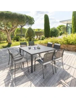 Table De Jardin Piazza Carrée 8 Personnes - Aluminium