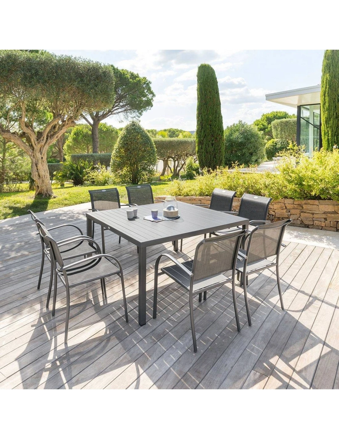 Table De Jardin Piazza Carrée 8 Personnes - Aluminium 3 Table De Jardin Piazza Carrée 8 Personnes - Aluminium