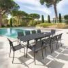 Table De Jardin Piazza Extensible 10 Places - Aluminium Graphite -Garantia Soldes Magasin table de jardin piazza extensible 10 places aluminium