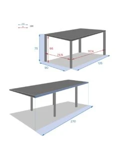 Table De Jardin Piazza Extensible 10 Places - Aluminium Graphite 16 Table De Jardin Piazza Extensible 10 Places - Aluminium Graphite -Garantia Soldes Magasin table de jardin piazza extensible 10 places aluminium 6