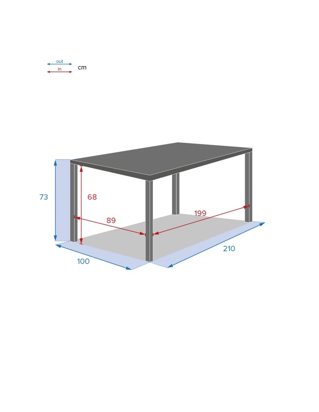 Table De Jardin Piazza Fixe - 8 Places - Aluminium Graphique 8 Table De Jardin Piazza Fixe - 8 Places - Aluminium Graphique – Image 6