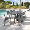 Table De Jardin Piazza Graphite Extensible 8 Places - Aluminium -Garantia Soldes Magasin table de jardin piazza graphite extensible 8 places aluminium