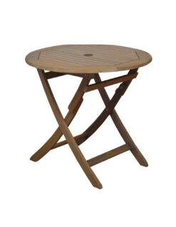 Table De Jardin Sophie Pliante Ronde En Eucalyptus - 80 Cm