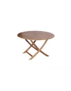 Table De Jardin Sophie Pliante Ronde En Eucalyptus - 80 Cm -Garantia Soldes Magasin table de jardin sophie pliante ronde en eucalyptus 3