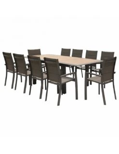 Table De Jardin Allure Extensible 10 Places - Aluminium Imprimé Effet Bois 15 Table De Jardin Allure Extensible 10 Places - Aluminium Imprimé Effet Bois -Garantia Soldes Magasin table extensible allure 10 places aluminium imprime effet bois 1 2