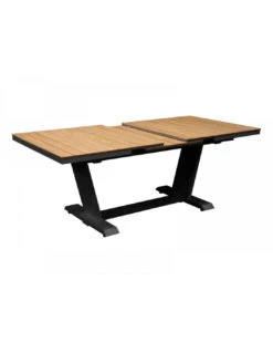 Table Extensible Amber - 180/240x100x76 Alu/TECK FSC 100% - Graphite/Teck -Garantia Soldes Magasin table extensible amber 180240x100x76 aluteck fsc 100 graphiteteck 2
