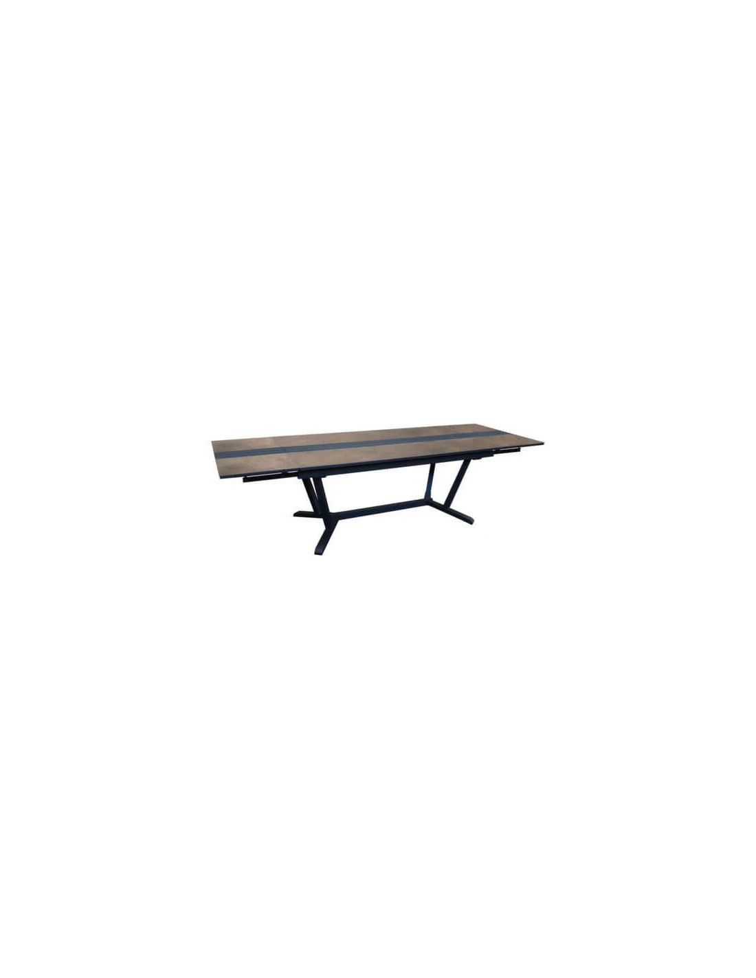 Table GALLEO 150/200/250 X 90 Cm - Aluminium Et Fundermax - Graphite / Cave 3 Table GALLEO 150/200/250 X 90 Cm - Aluminium Et Fundermax - Graphite / Cave