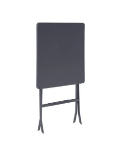 Table Greensboro Haute Carrée 2 Places - Acier - Gris -Garantia Soldes Magasin table greensboro haute carree 2 places acier gris 1