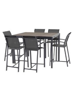 Table Haute Evasion Extensible 8 Places - Plateau Effet Bois -Garantia Soldes Magasin table haute evasion extensible 8 places plateau effet bois 3