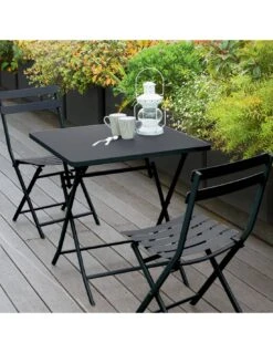 Table Pliante Carrée Greensboro 2 Places - Graphite 8 Table Pliante Carrée Greensboro 2 Places - Graphite -Garantia Soldes Magasin table pliante carree greensboro 2 places graphite 1