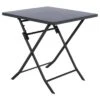 Table Pliante Carrée Greensboro 2 Places - Graphite -Garantia Soldes Magasin table pliante carree greensboro 2 places graphite