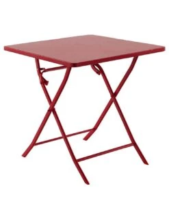 Table Pliante Carrée Greensboro 2 Places - Groseille -Garantia Soldes Magasin table pliante carree greensboro 2 places groseille 1
